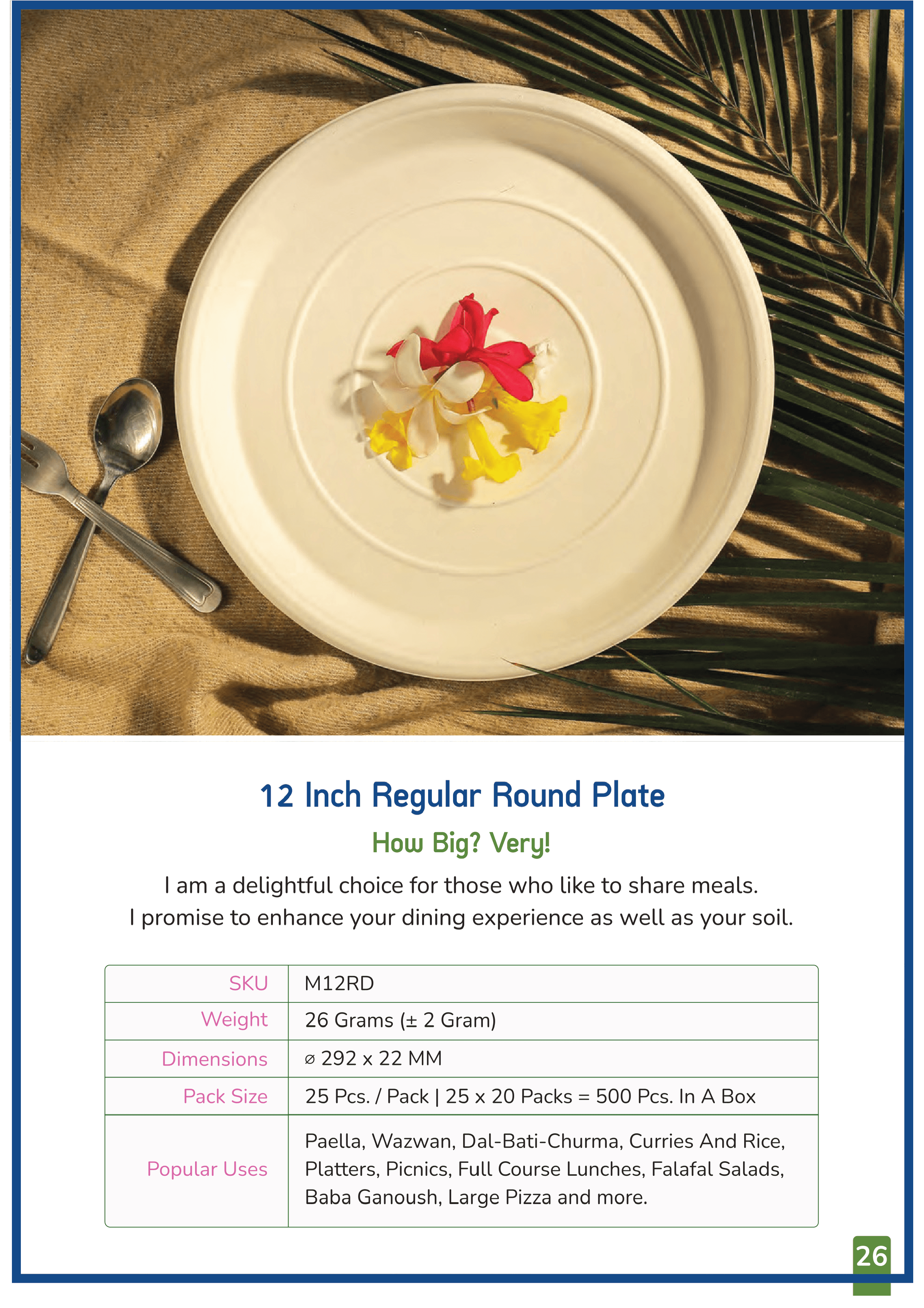 3 Compartment Square Meal Tray