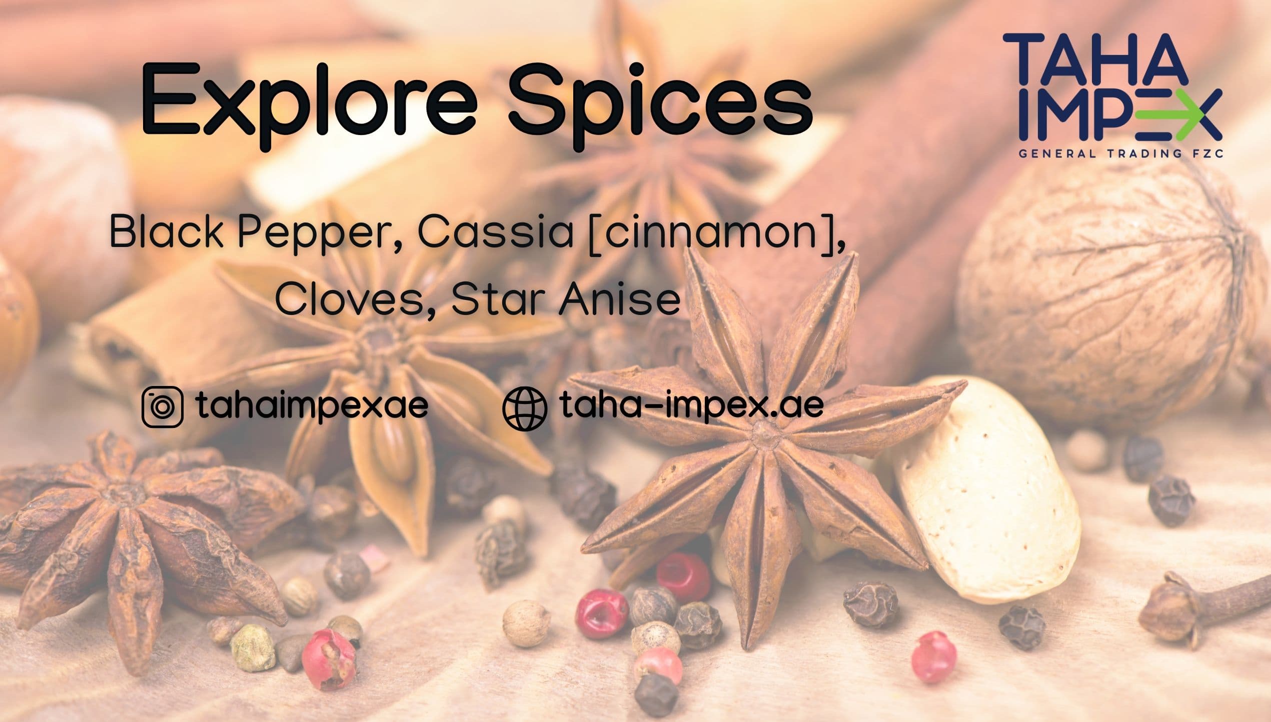 “Assorted whole and ground spices arranged in bowls showing color, texture, and quality used in global food processing and trade.”